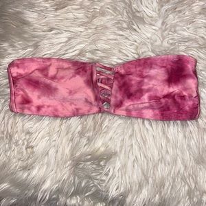 Aeropostale pink strapless bikini top